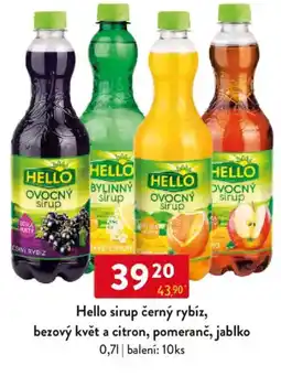 Qanto Hello sirup černý rybíz, bezový květ a citron, pomeranč, jablko nabídka