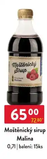 Qanto Moštěnický sirup Malina nabídka