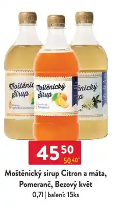 Qanto Moštěnický sirup Citron a máta, Pomeranč, Bezový květ nabídka