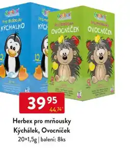 Qanto Herbex pro mrňousky Kýchálek, Ovocníček nabídka