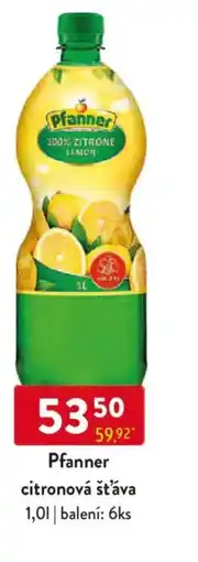 Qanto Pfanner citronová šťáva nabídka