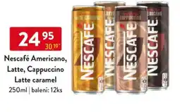 Qanto Nescafé Americano, Latte, Cappuccino Latte caramel nabídka