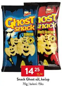 Qanto Snack Ghost sůl, kečup nabídka