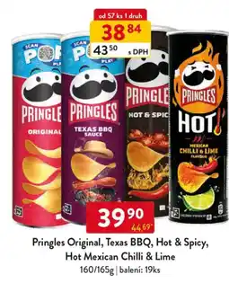 Qanto Pringles Original, Texas BBQ, Hot & Spicy, Hot Mexican Chilli & Lime nabídka