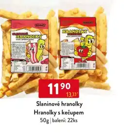 Qanto Slaninové hranolky Hranolky s kečupem nabídka