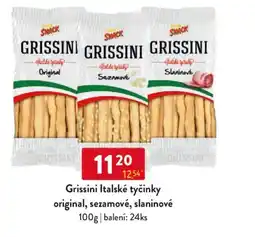 Qanto Grissini Italské tyčinky original, sezamové, slaninové nabídka