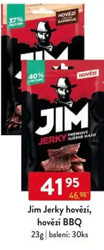 Qanto Jim Jerky hovězí, hovězí BBQ nabídka