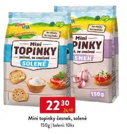 Qanto Mini topinky česnek, solené nabídka