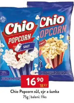 Qanto Chio Popcorn sůl, sýr a šunka nabídka