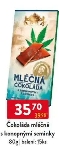 Qanto Čokoláda mléčná s konopnými semínky nabídka