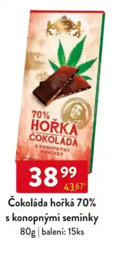 Qanto Čokoláda hořká 70% s konopnými semínky nabídka