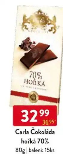 Qanto Carla Čokoláda hořká 70% nabídka
