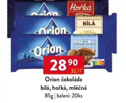 Qanto Orion čokoláda bílá, hořká, mléčná nabídka
