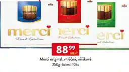 Qanto Merci original, mléčná, oříšková nabídka