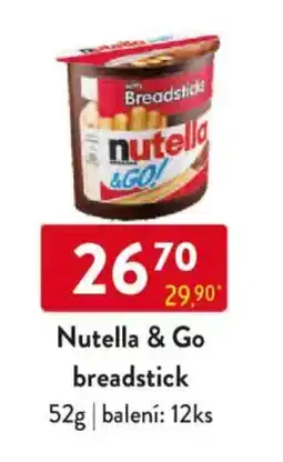 Qanto Nutella & Go breadstick nabídka