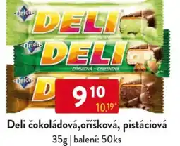 Qanto Deli čokoládová, oříšková, pistáciová nabídka