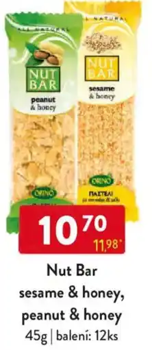 Qanto Nut Bar sesame & honey, peanut & honey nabídka