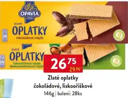 Qanto Zlaté oplatky čokoládové, lískooříškové nabídka