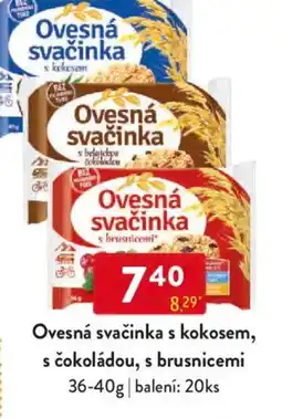 Qanto Ovesná svačinka s kokosem, s čokoládou, s brusnicemi nabídka