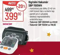 Globus SENCOR Digitální tlakoměr SBP 1100WH nabídka