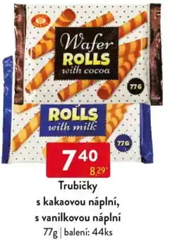 Qanto Trubičky s kakaovou náplní, s vanilkovou náplní nabídka