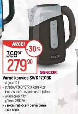 Globus SENCOR Varná konvice SWK 1701BK nabídka