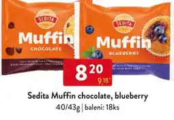 Qanto Sedita Muffin chocolate, blueberry nabídka