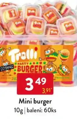 Qanto Mini burger nabídka