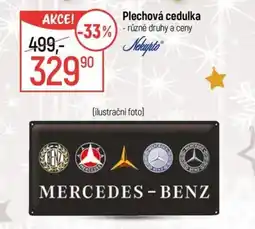 Globus Plechová cedulka nabídka