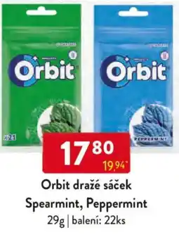 Qanto Orbit dražé sáček Spearmint, Peppermint nabídka