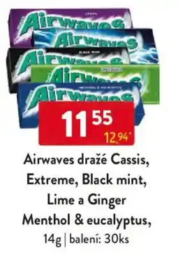 Qanto Airwaves dražé Cassis, Extreme, Black mint, Lime a Ginger Menthol & eucalyptus nabídka