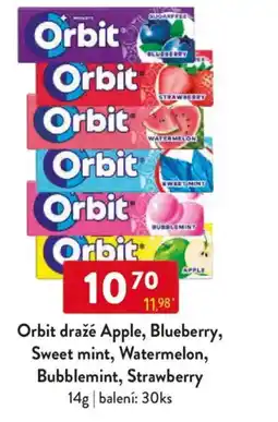 Qanto Orbit draže Apple, Blueberry, Sweet mint, Watermelon, Bubblemint, Strawberry nabídka