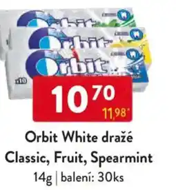 Qanto Orbit White dražé Classic, Fruit, Spearmint nabídka