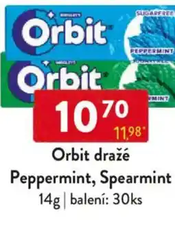 Qanto Orbit dražé Peppermint, Spearmint nabídka