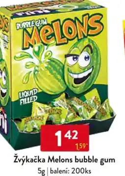 Qanto Žvýkačka Melons bubble gum nabídka