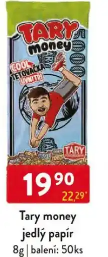 Qanto Tary money jedlý papír nabídka