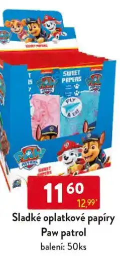 Qanto Sladké oplatkové papíry Paw patrol nabídka