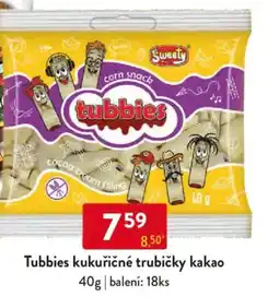 Qanto Tubbies kukuřičné trubičky kakao nabídka