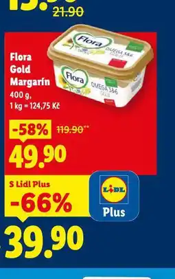 Lidl Flora gold margarín nabídka