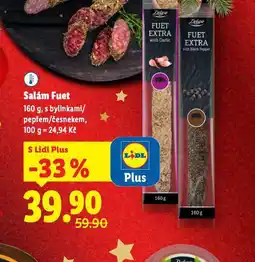 Lidl Salám fuet nabídka