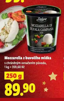 Lidl Mozzarella z buvolího mléka nabídka