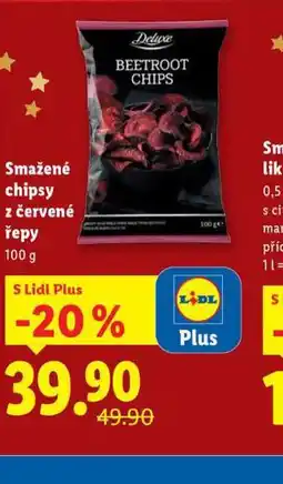 Lidl Smažené chipsy z červené řepy nabídka