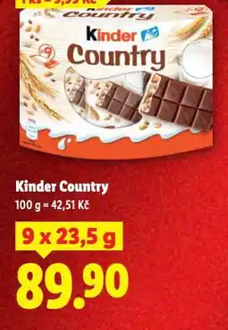 Lidl Kinder coountry nabídka