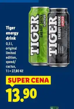 Lidl Tiger energy drink nabídka