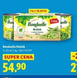 Lidl Bonduelele hrášek nabídka