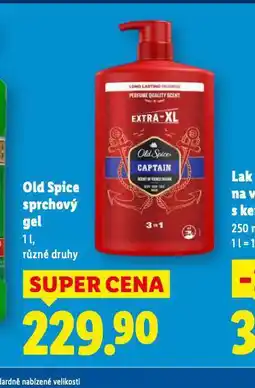 Lidl Old spice sprchový gel nabídka