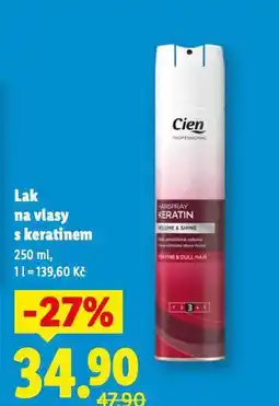 Lidl Lak na vlasy s keratinem nabídka