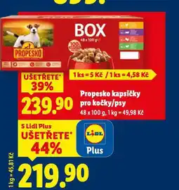 Lidl Propesko kapsičky pro kočky nabídka