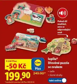 Lidl Dřevěné puzzle se zvukem nabídka