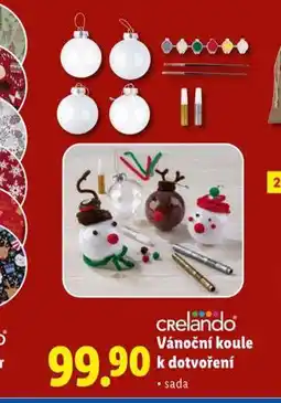 Lidl Vánoční koule k dotvoření nabídka